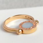 Bvlgari Flip Ring 18k Yellow Gold/Mother of pearl/Black Onyx Size 55 #GUUYR-8 - Image 7