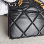 Chanel 19 WOC Wallet On Chain Black Lambskin with Gold/Ruthenium Hardware #GUUKS-1 - Image 5