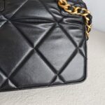 Chanel 19 WOC Wallet On Chain Black Lambskin with Gold/Ruthenium Hardware #GUUKS-1 - Image 6