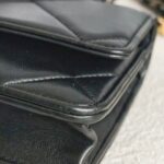 Chanel 19 WOC Wallet On Chain Black Lambskin with Gold/Ruthenium Hardware #GUUKS-1 - Image 13