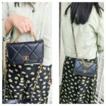 Chanel 19 WOC Wallet On Chain Black Lambskin with Gold/Ruthenium Hardware #GUUKS-1 - Image 32