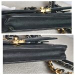 Chanel 19 WOC Wallet On Chain Black Lambskin with Gold/Ruthenium Hardware #GUUKS-1 - Image 10