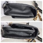 Chanel 19 WOC Wallet On Chain Black Lambskin with Gold/Ruthenium Hardware #GUUKS-1 - Image 9