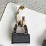 Chanel Black Quilted Bag Drop Earrings #GUUYR-9 - Image 7