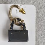 Chanel Black Quilted Bag Drop Earrings #GUUYR-9 - Image 6