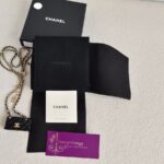 Chanel Black Quilted Bag Drop Necklace #GUUYR-10 - Image 2