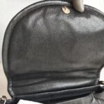 Chanel Halfmoon Flap Bag Black Grained Calfskin with Silver Hardware #GUUKE-1 - Image 15