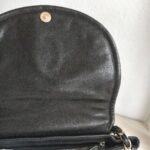 Chanel Halfmoon Flap Bag Black Grained Calfskin with Silver Hardware #GUUKE-1 - Image 16