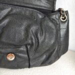 Chanel Halfmoon Flap Bag Black Grained Calfskin with Silver Hardware #GUUKE-1 - Image 18