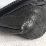 Chanel Halfmoon Flap Bag Black Grained Calfskin with Silver Hardware #GUUKE-1 - Image 12
