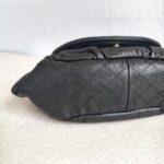 Chanel Halfmoon Flap Bag Black Grained Calfskin with Silver Hardware #GUUKE-1 - Image 9