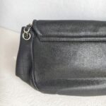 Chanel Halfmoon Flap Bag Black Grained Calfskin with Silver Hardware #GUUKE-1 - Image 4