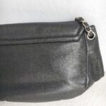 Chanel Halfmoon Flap Bag Black Grained Calfskin with Silver Hardware #GUUKE-1 - Image 5