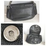 Chanel Halfmoon Flap Bag Black Grained Calfskin with Silver Hardware #GUUKE-1 - Image 6