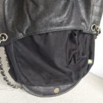 Chanel Halfmoon Flap Bag Black Grained Calfskin with Silver Hardware #GUUKE-1 - Image 24