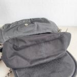 Chanel Halfmoon Flap Bag Black Grained Calfskin with Silver Hardware #GUUKE-1 - Image 25