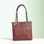 Chanel PST Maroon Grained Calfskin with Silver Hardware #GUUSU-2