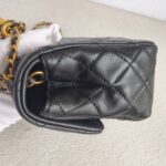 Chanel Pearl Crush Mini Square Flap Black Lambskin with Gold Hardware #GUUYR-1 - Image 7
