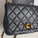 Chanel Pearl Crush Mini Square Flap Black Lambskin with Gold Hardware #GUUYR-1 - Image 21