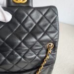 Chanel Pearl Crush Mini Square Flap Black Lambskin with Gold Hardware #GUUYR-1 - Image 4