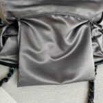 Chanel Shoulder Bag Black Lambskin with Silver Hardware #GUUKO-1 - Image 26