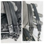 Chanel Shoulder Bag Black Lambskin with Silver Hardware #GUUKO-1 - Image 22