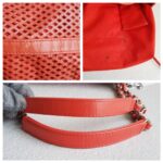 Chanel Shoulder Bag Coral Orange Perforated Calfskin with Silver Hardware #RTRU-1 - Image 18