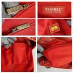 Chanel Shoulder Bag Coral Orange Perforated Calfskin with Silver Hardware #RTRU-1 - Image 23