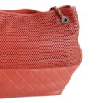 Chanel Shoulder Bag Coral Orange Perforated Calfskin with Silver Hardware #RTRU-1 - Image 6