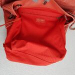 Chanel Shoulder Bag Coral Orange Perforated Calfskin with Silver Hardware #RTRU-1 - Image 27