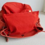 Chanel Shoulder Bag Coral Orange Perforated Calfskin with Silver Hardware #RTRU-1 - Image 24
