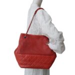 Chanel Shoulder Bag Coral Orange Perforated Calfskin with Silver Hardware #RTRU-1 - Image 28