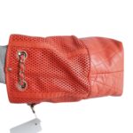 Chanel Shoulder Bag Coral Orange Perforated Calfskin with Silver Hardware #RTRU-1 - Image 10