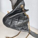 Chanel Small flap Bag Black Lambskin with Gold Hardware #GUUKU-3 - Image 7