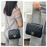 Chanel Small flap Bag Black Lambskin with Gold Hardware #GUUKU-3 - Image 28