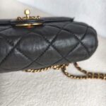 Chanel Small flap Bag Black Lambskin with Gold Hardware #GUUKU-3 - Image 12