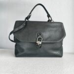 Delvaux Modele Depose Messenger Black Calfskin with Silver Hardware #GUUUS-1
