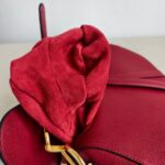 Dior Saddle Bag Medium Maroon Leather with Gold Hardware #GUUUL-1 - Image 31