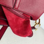 Dior Saddle Bag Medium Maroon Leather with Gold Hardware #GUUUL-1 - Image 28