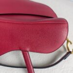 Dior Saddle Bag Medium Maroon Leather with Gold Hardware #GUUUL-1 - Image 4