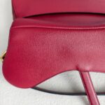 Dior Saddle Bag Medium Maroon Leather with Gold Hardware #GUUUL-1 - Image 3