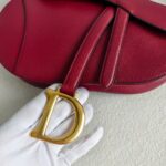Dior Saddle Bag Medium Maroon Leather with Gold Hardware #GUUUL-1 - Image 17