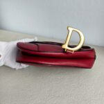 Dior Saddle Bag Medium Maroon Leather with Gold Hardware #GUUUL-1 - Image 14