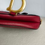 Dior Saddle Bag Medium Maroon Leather with Gold Hardware #GUUUL-1 - Image 12