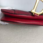 Dior Saddle Bag Medium Maroon Leather with Gold Hardware #GUUUL-1 - Image 11