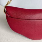 Dior Saddle Bag Medium Maroon Leather with Gold Hardware #GUUUL-1 - Image 5