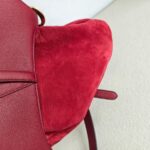 Dior Saddle Bag Medium Maroon Leather with Gold Hardware #GUUUL-1 - Image 33