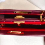 Fendi Peekaboo Maroon Leather with Mesh Defender Cover #RSUC-1 - Image 18