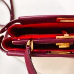 Fendi Peekaboo Maroon Leather with Mesh Defender Cover #RSUC-1 - Image 17