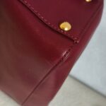 Fendi Peekaboo Maroon Leather with Mesh Defender Cover #RSUC-1 - Image 15